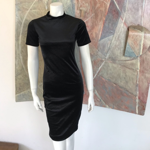 zara black turtleneck dress